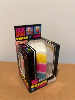 Peace O' Cake Colorful Squishy Toy - Pink, Yellow, White